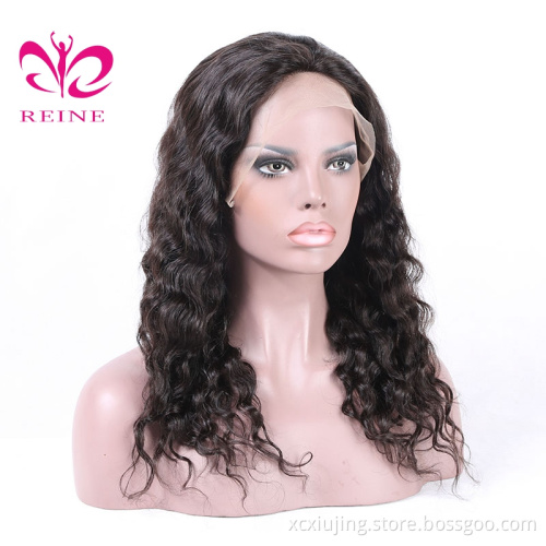 Fast ship Brazilian virgin HD lace frontal human hair wigs for black women with factory price, curly double drawn human hair wig